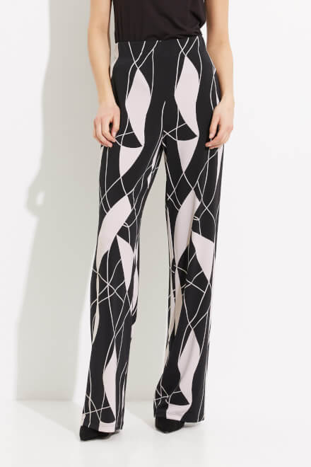 Abstract Print Wide Leg Pants Style 233034