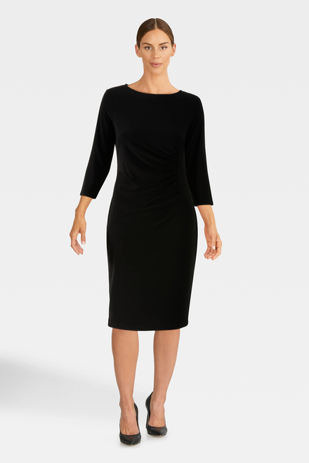 Ruched Waist Dress Style 233036. Black