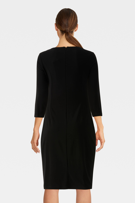 Ruched Waist Dress Style 233036. Black. 2