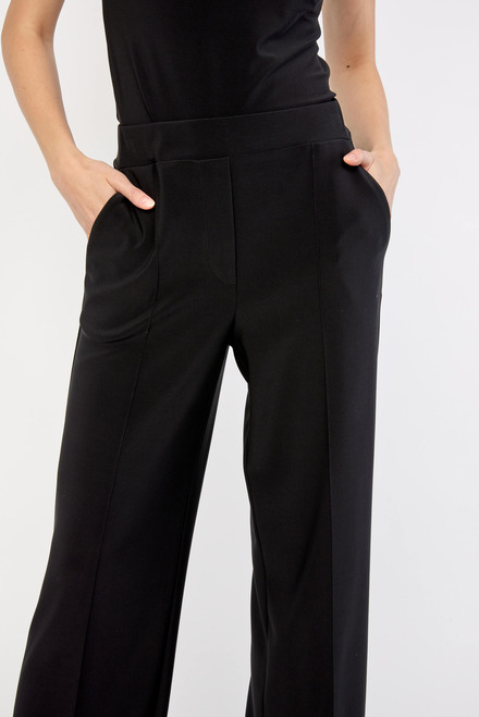Wide Leg Seam Detail Pants Style 233047. Black. 3