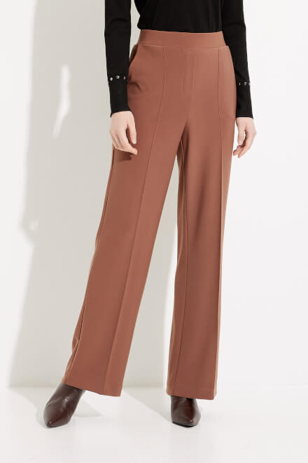 Wide Leg Seam Detail Pants Style 233047. Toffee. 2