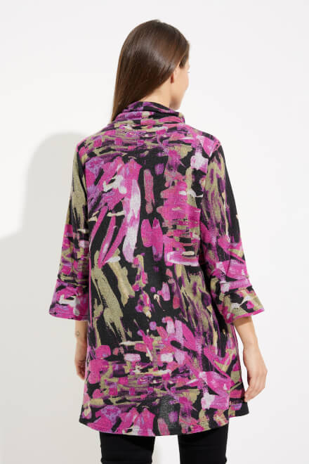 Abstract Print Tunic Style 233056. Black/multi. 2