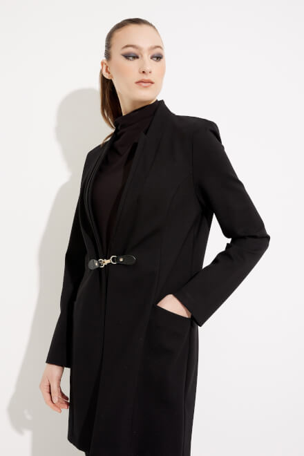 Stand Collar Coat Style 233064. Black