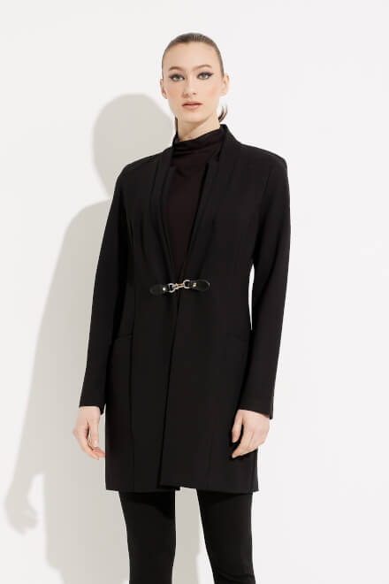 Stand Collar Coat Style 233064. Black. 3