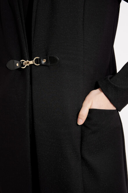 Stand Collar Coat Style 233064. Black. 4