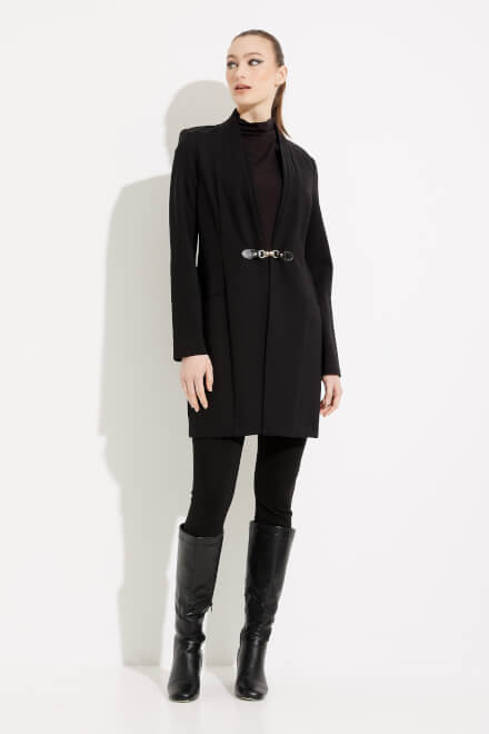 Stand Collar Coat Style 233064. Black. 5