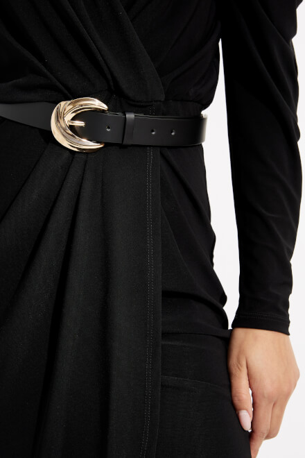 Mini Wrap Front Dress Style 233075. Black. 4