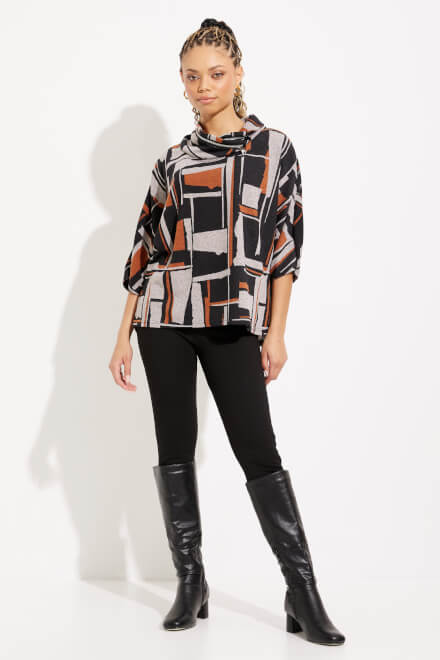 Abstract Print Top Style 233080. Black/multi. 5