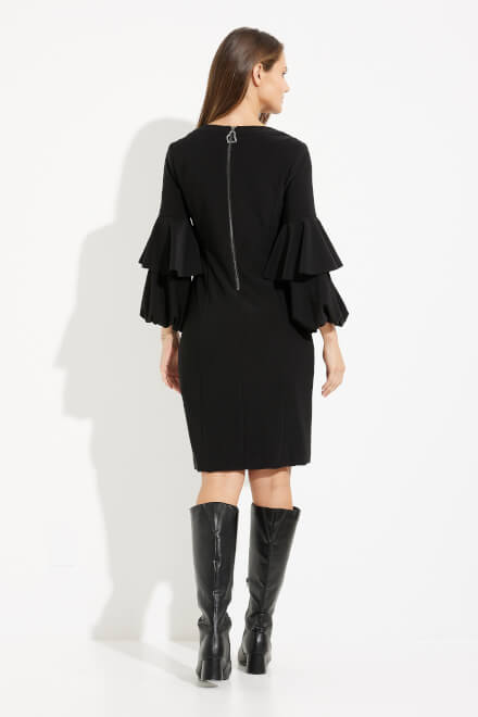 Ruffle Sleeve Dress Style 233096. Black. 2