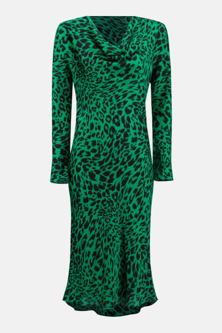 Leopard Print Sheath Dress Style 233115. Black/green/multi. 6