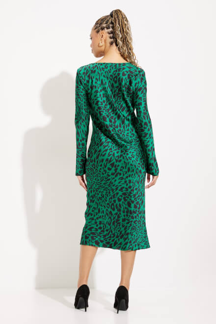 Leopard Print Sheath Dress Style 233115. Black/green/multi. 2