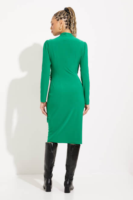 Wrap Front Belted Dress Style 233119. Kelly Green. 2