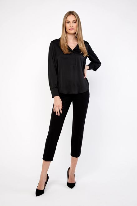 Silky Pull-On Blouse Style 233135. Black. 4