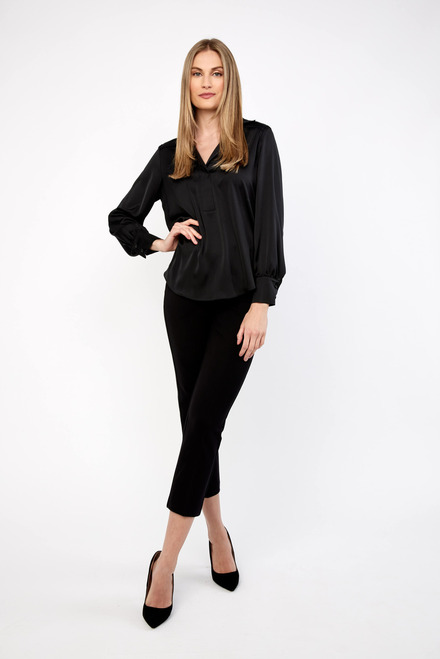 Silky Pull-On Blouse Style 233135. Black. 5
