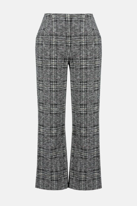 Checkered Cropped Pants Style 233138. Black/multi. 6