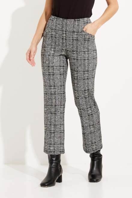 Checkered Cropped Pants Style 233138. Black/Multi