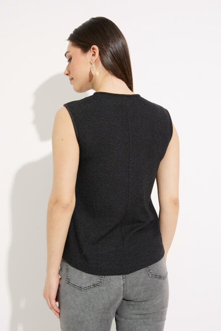 High-Low Sleeveless Top Style 233159. Charcoal Grey. 2