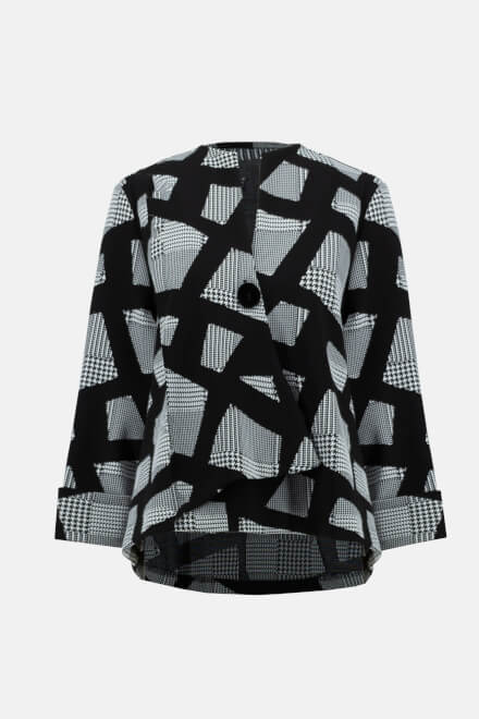 Geometric Print Jacket Style 233169. Black/white. 6