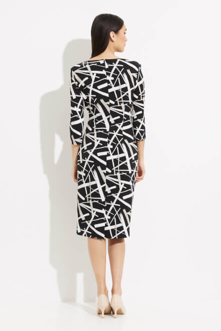 Abstract Print Dress Style 233175. Black/multi. 2