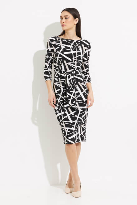 Abstract Print Dress Style 233175. Black/multi. 5