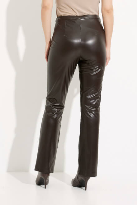Faux Leather Flared Leg Pants Style 233179. Mocha. 2