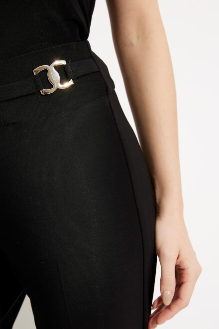 Buckle Detail Pants Style 233180. Black. 4