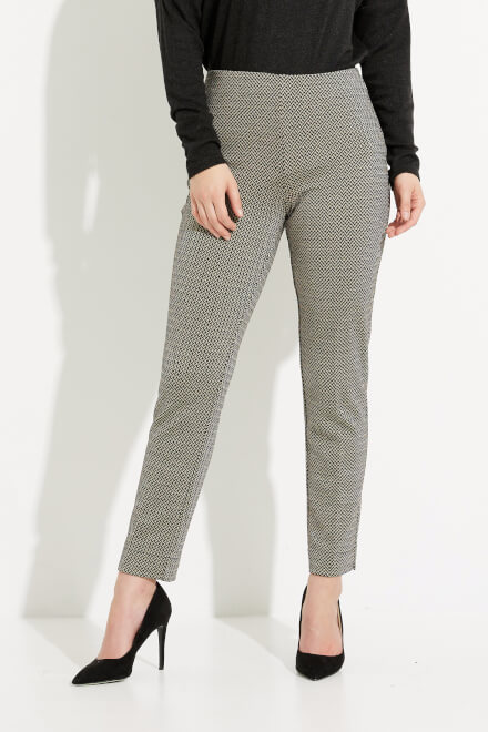Pantalon droit minimaliste Modèle 233193. Noir/Beige