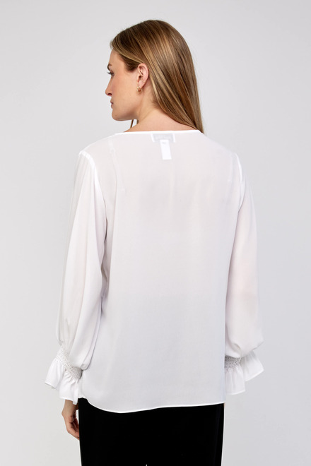 V-Neck Peasant Top Style 233200. Off White. 2