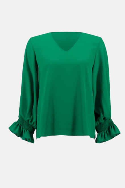 V-Neck Peasant Top Style 233200. Kelly Green. 6