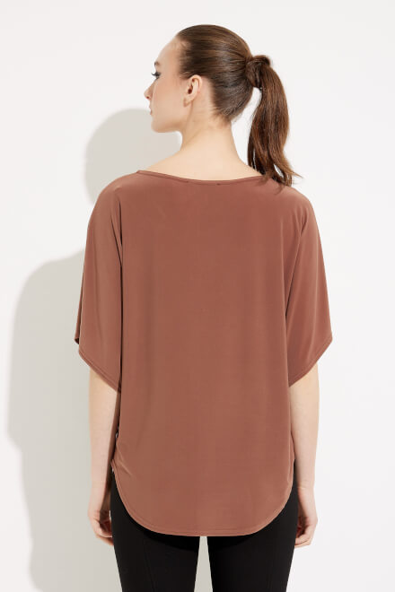 Button Detail Top Style 233202. Toffee. 2