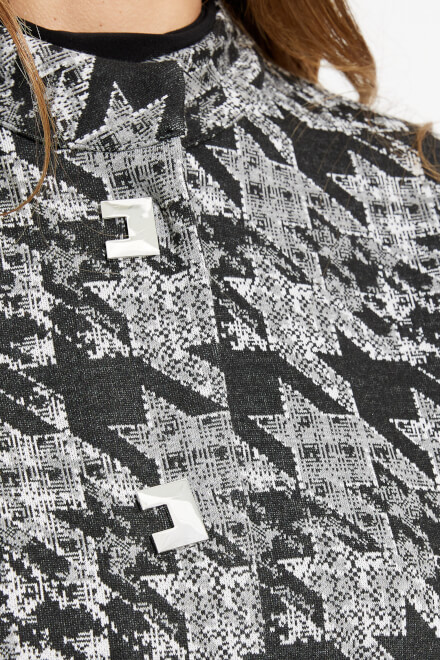 Checkered &amp; Houndstooth Jacket Style 233208. Black/white. 4