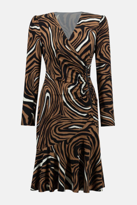 Animal Print Side Zip Dress Style 233221. Black/multi. 6