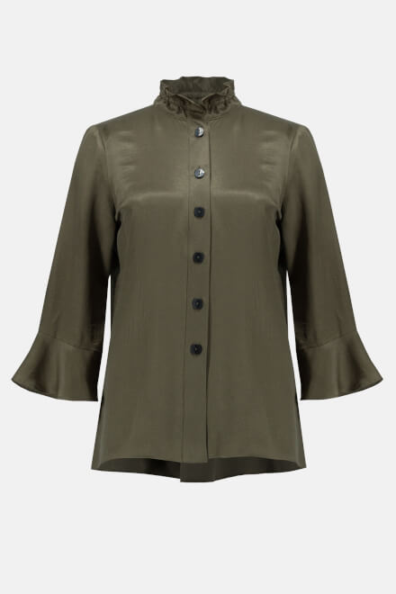 Blouse &agrave; col mao mod&egrave;le 233234. Olive Green. 5