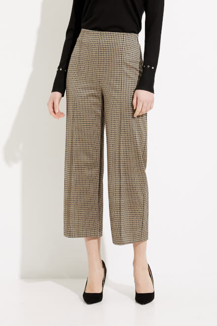 Houndstooth Culotte Pants Style 233249. Black/beige. 2