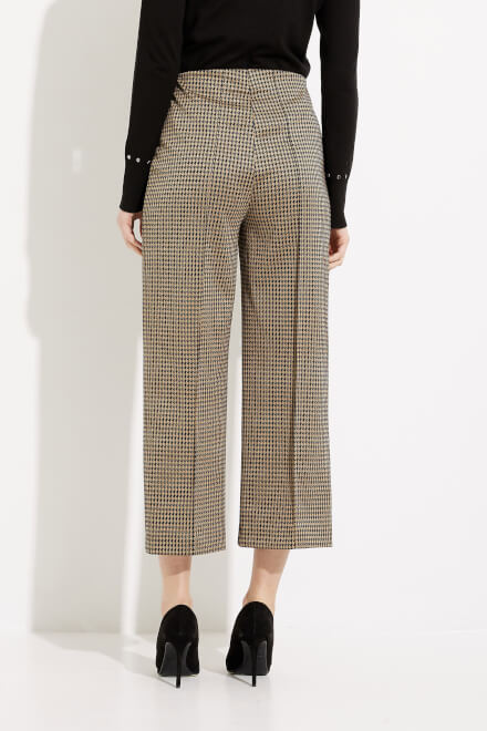 Houndstooth Culotte Pants Style 233249. Black/beige. 3