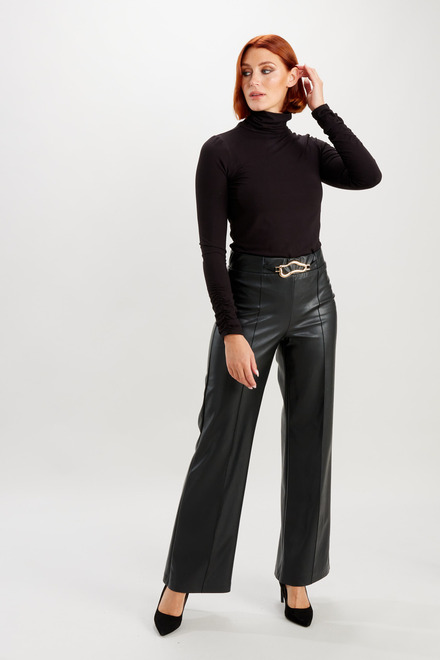 Faux Leather Straight Leg Pants Style 233263