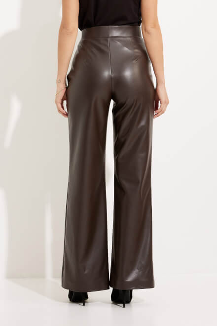 Faux Leather Straight Leg Pants Style 233263. Mocha. 2