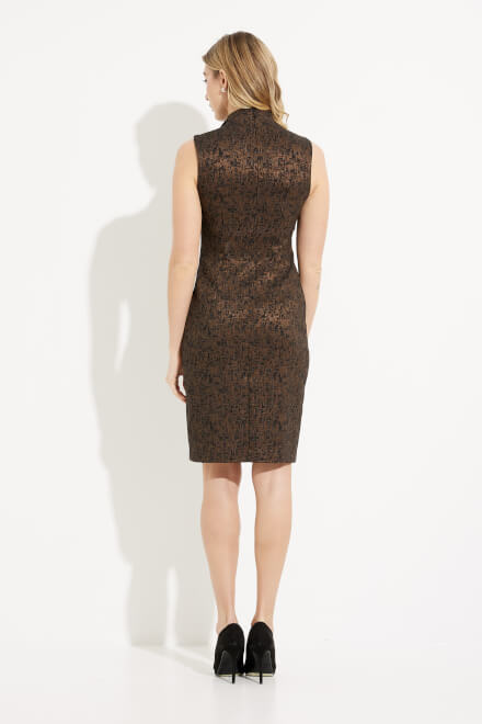 Knit Sleeveless Dress Style 233271. Black/brown. 2