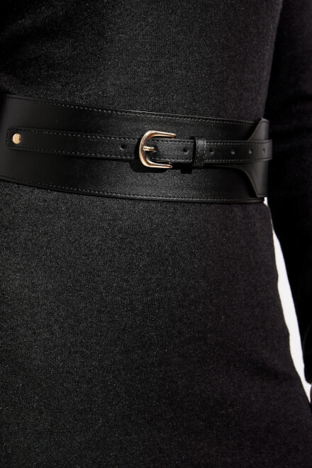 Knit Midi Dress Style 233273. Charcoal Grey. 4
