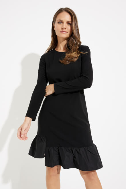 Long Sleeve Fit &amp; Flare Dress Style 233274. Black. 3