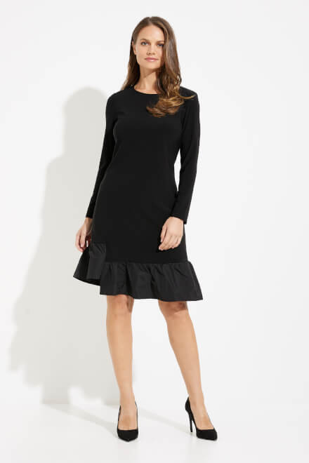 Long Sleeve Fit &amp; Flare Dress Style 233274. Black. 5