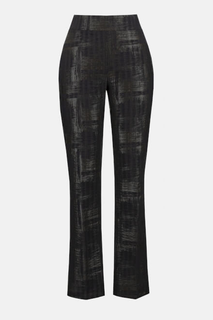 Metallic Straight Leg Pants Style 233276. Black/gold. 6