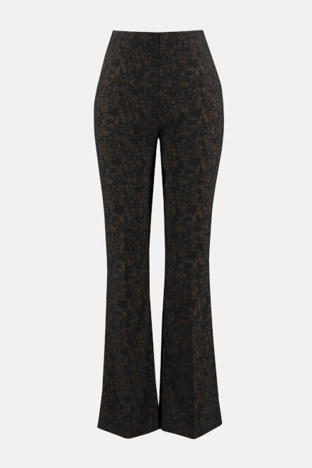 Pantalon droit bicolore mod&egrave;le 233283. Noir/brun. 6