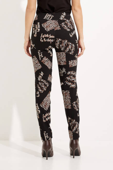 Abstract Print Pull-On Pants Style 233286. Black/multi. 2