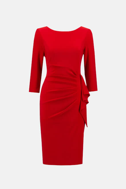 Ruffle Detail Dress Style 233703. Lipstick Red 173. 6