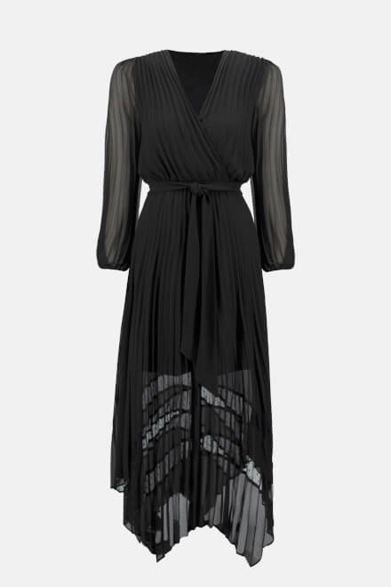 Pleated Chiffon Gown Style 233708. Black. 6