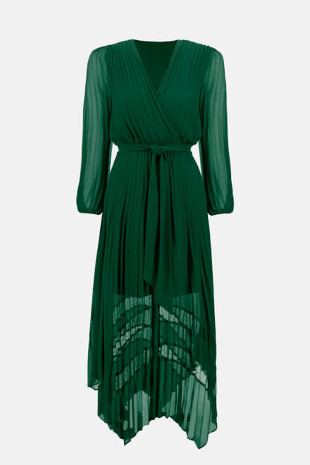 Pleated Chiffon Gown Style 233708. True Emerald. 8