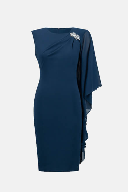 Draped Chiffon Sheath Dress Style 233709. Nightfall. 6