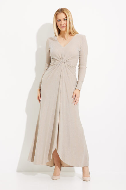 Wrap Front Gown Style 233712. Champagne 171. 2