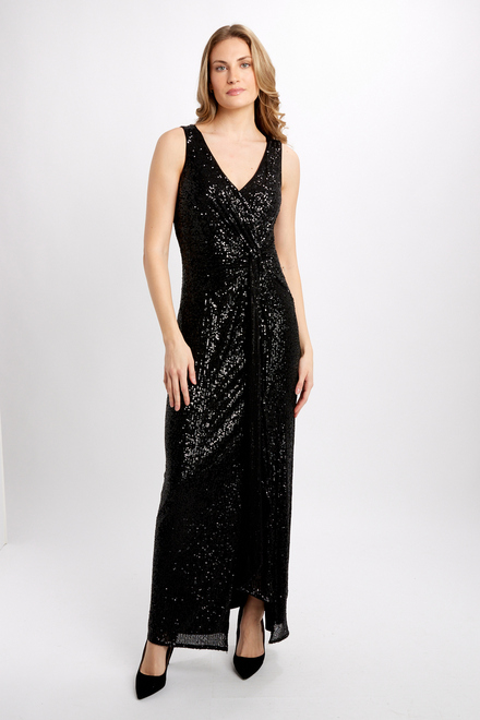 Sequin Wrap Front Gown Style 233714